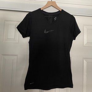 Nike Dri-Fit Black Workout Tee Shirt Size Large